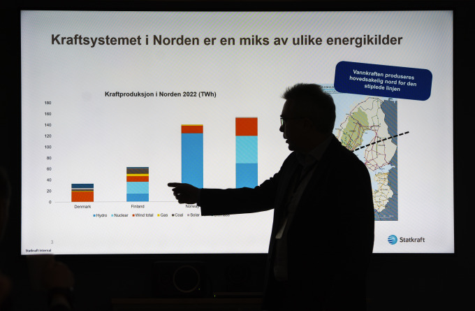 Under besøket ble det blant annet gitt en innføring i kraftsystemet i Norden. Foto: Ole Berg-Rusten / NTB. 